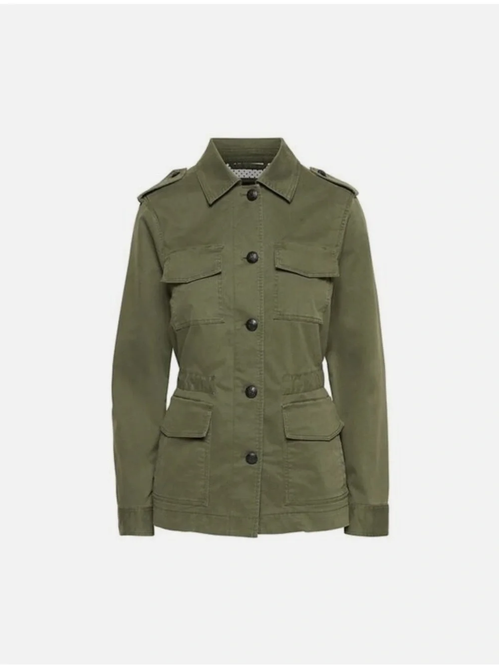 Banana Republic Olive Green Utility Jacket with Drawcord Waist - Picture 2 of 5